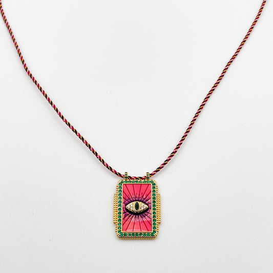 Collier Eye Boheme Fuchsia