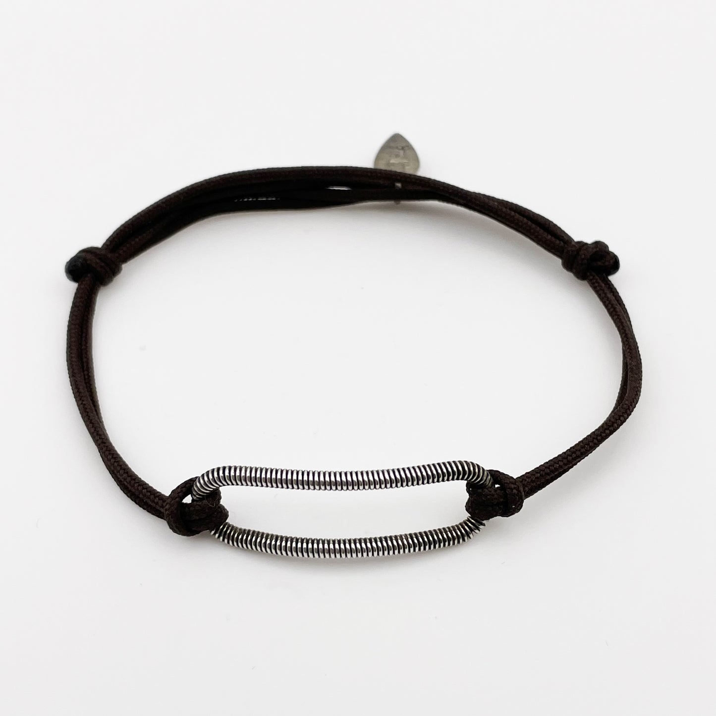 Bracelet Ovale en Corde de Basse Marron