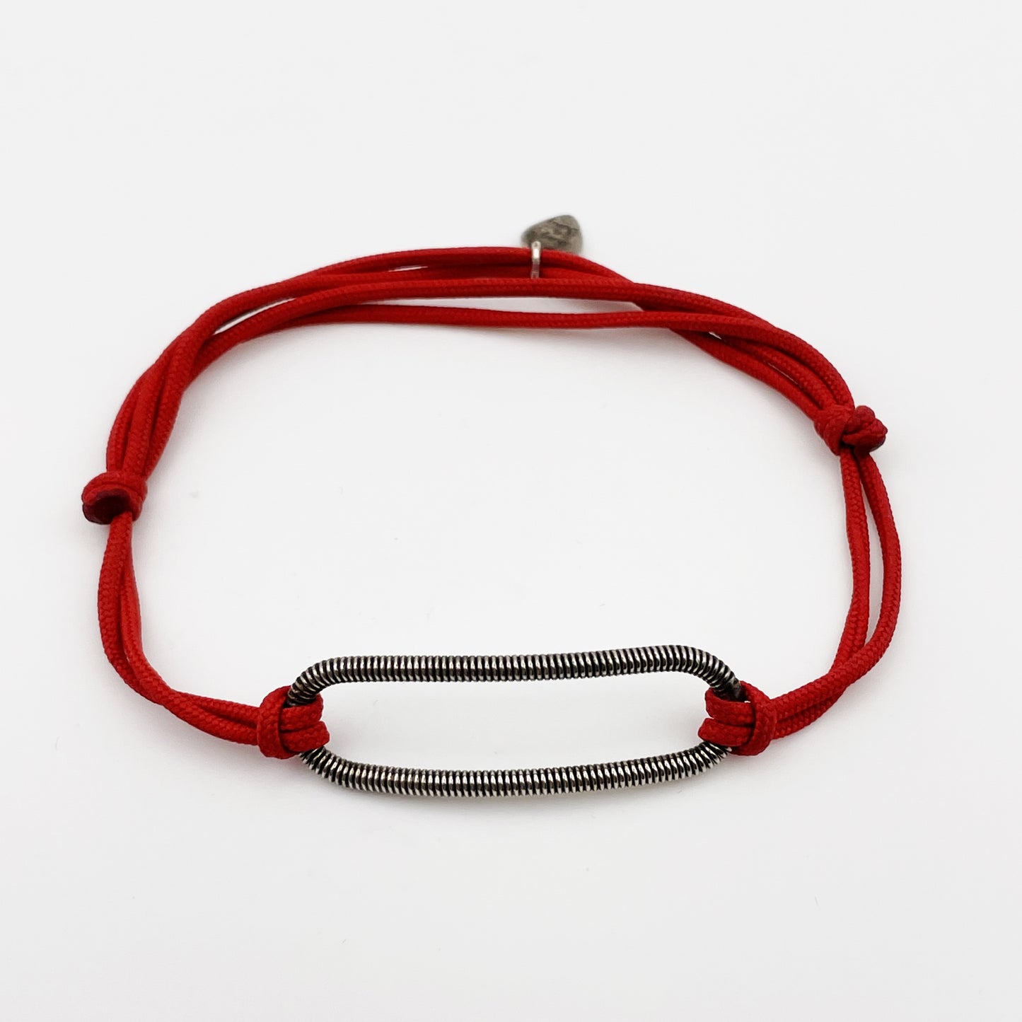 Bracelet Ovale en Corde de Basse Rouge