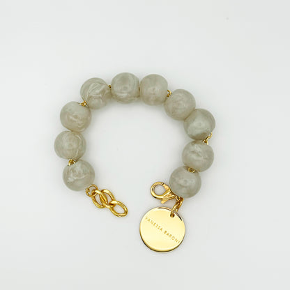 Beads Bracelet Snow White Marble