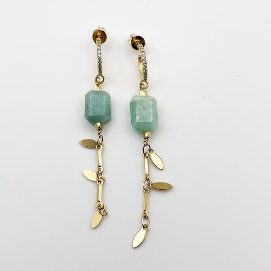 Boucles d'oreilles Lenny Amazonite