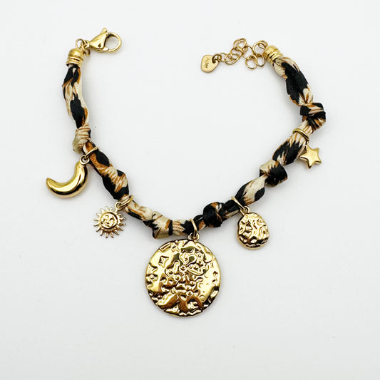 Bracelet Charm's Léopard Médaille