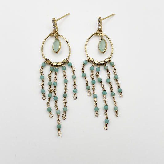 Boucles d'oreilles Gypsie Amazonite