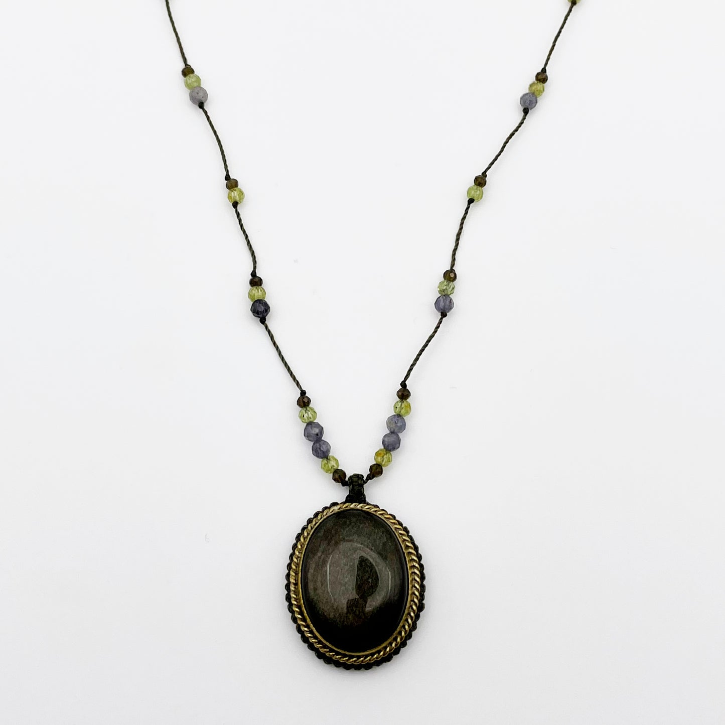 Talisman Small India Obsidienne Or