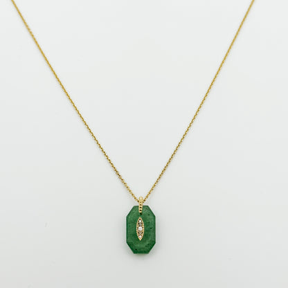 Collier Inside 2 Chaîne - Quartz Fraise Verte