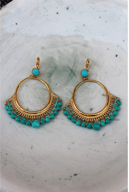 Boucles d'oreilles Dormeuse Silma Turquoise